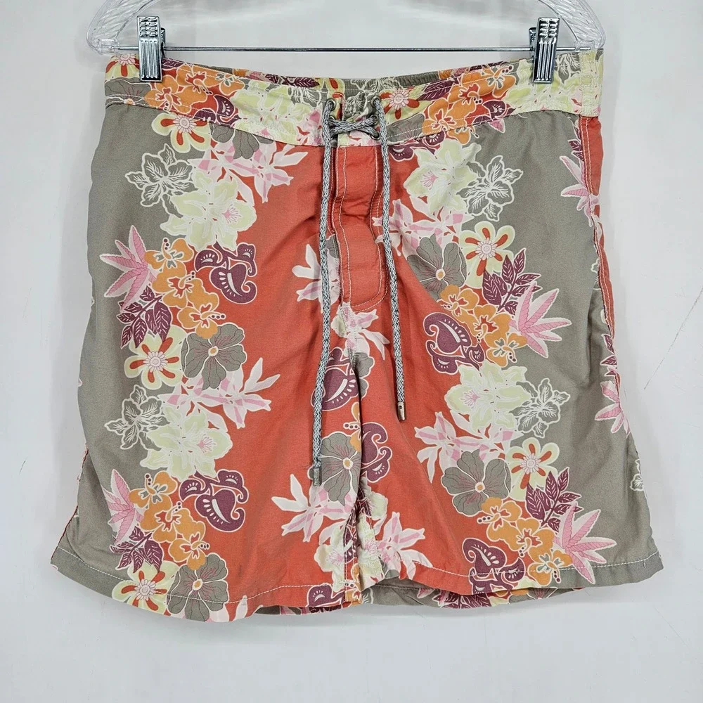 Vilebrequin Swim Trunks Mens Large Hawaiian Summer Beach Lined Shorts Floral